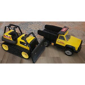Vtg Tonka Construction Set '99 Bulldozer & '01 Dump Truck Heavy Metal Nostalgia